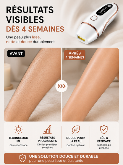Appareil Épilation Lumière Pulsée (IPL) – Réduction Durable des Poils à Domicile